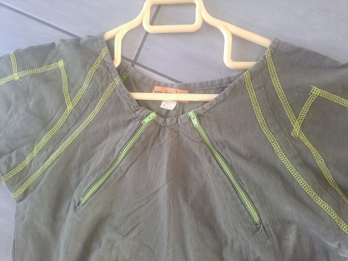 Tunique vert kaki Om Darshan Taille M - photo numéro 5