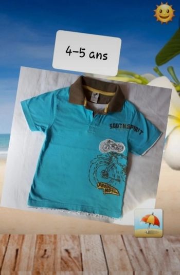 🌴 Superbe polo turquoise (4-5 ans)🌴