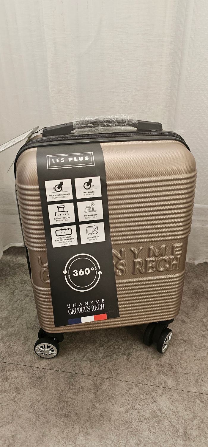 Valise cabine riaide Georges Rech - 4 roues - beige - Neuve