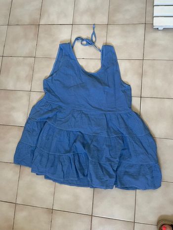 Blouse débardeur bleu