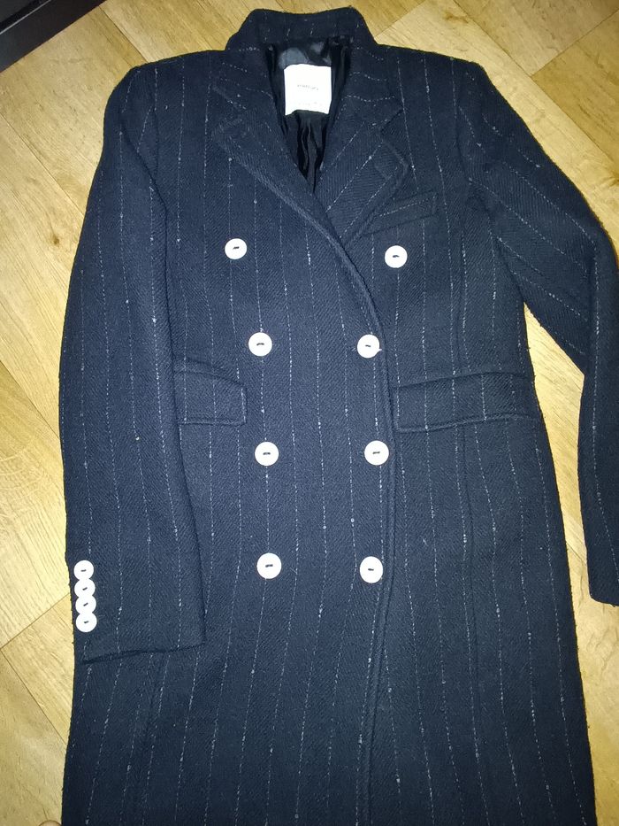 Manteau long femme Mango bleu marine - photo numéro 5