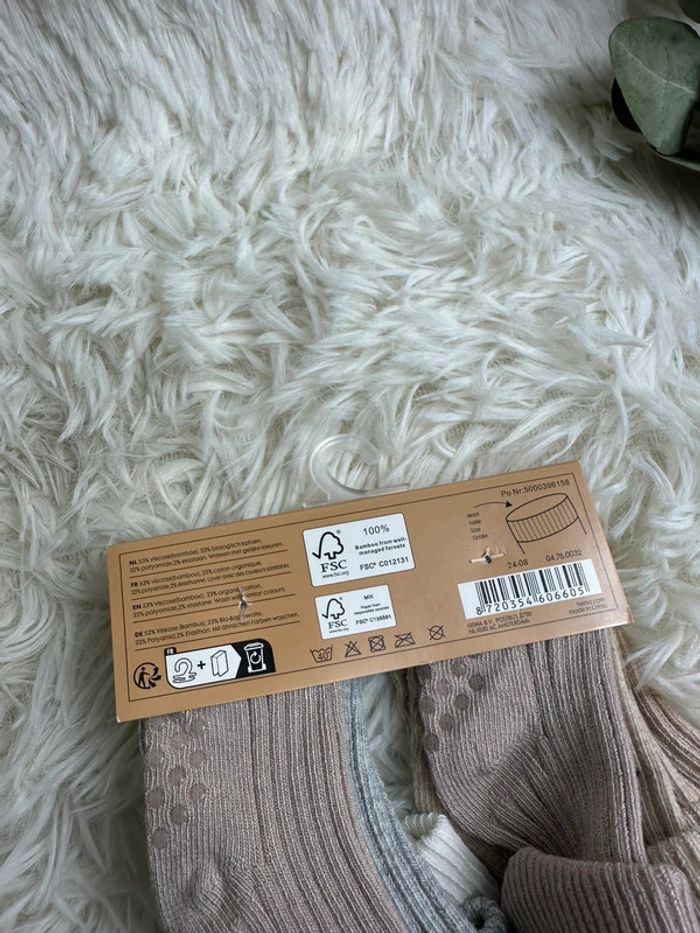 Lot de 5 paires de chaussettes Hema taille 6-12 mois en bambou - photo numéro 4