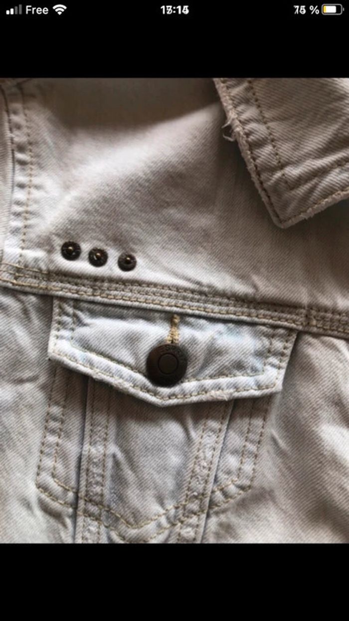 Veste jean esprit taille l - photo numéro 8