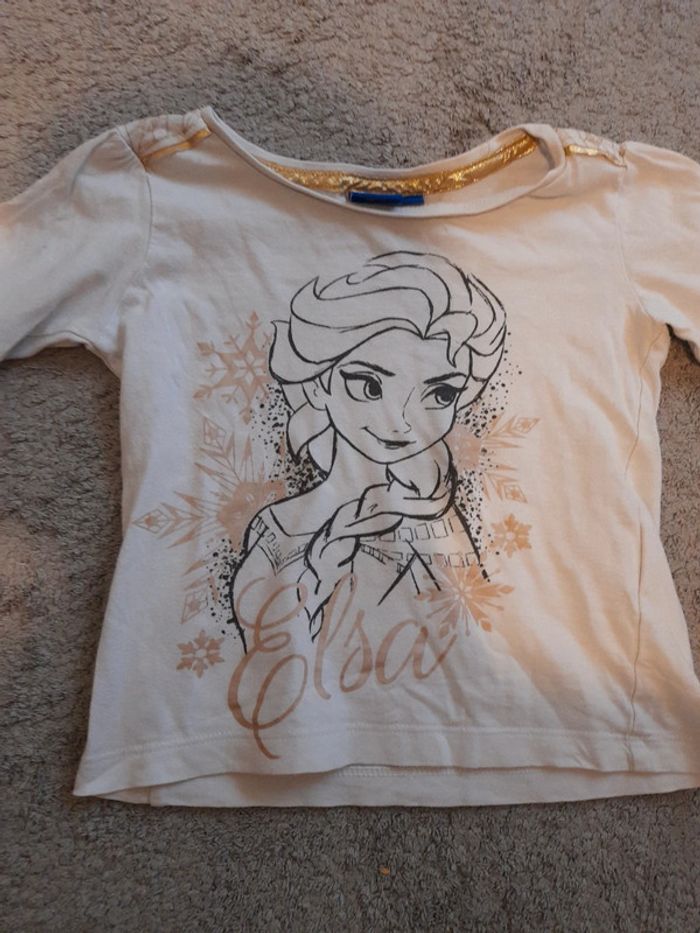 Tes shirt manches longues reine des neiges - photo numéro 2
