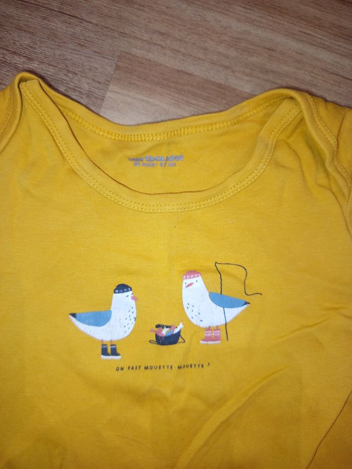 Body manches longues Vertbaudet jaune moutarde - photo numéro 3