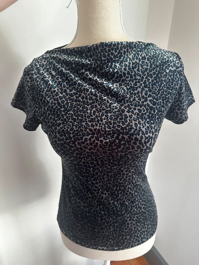 T-shirt col bateau motif panthère Taille XS 🐆 - photo numéro 13