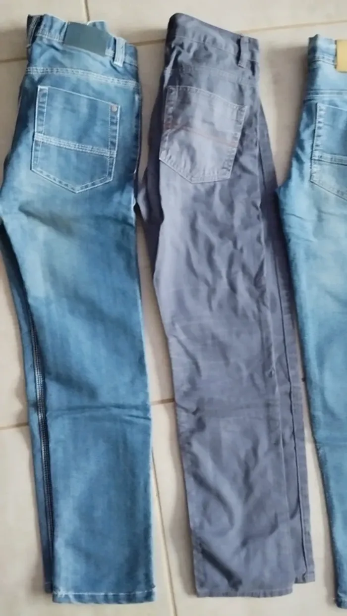 Lot de 3 pantalons jeans garçon 12 ans - photo numéro 7