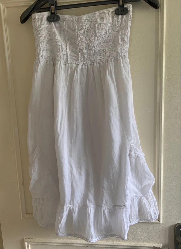 Robe bustier blanche cache-cache T38 - photo numéro 5