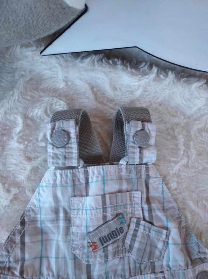 Salopette short Garçon 1 mois "Petite jungle" 100% coton Gémo Canari Baby - photo numéro 3