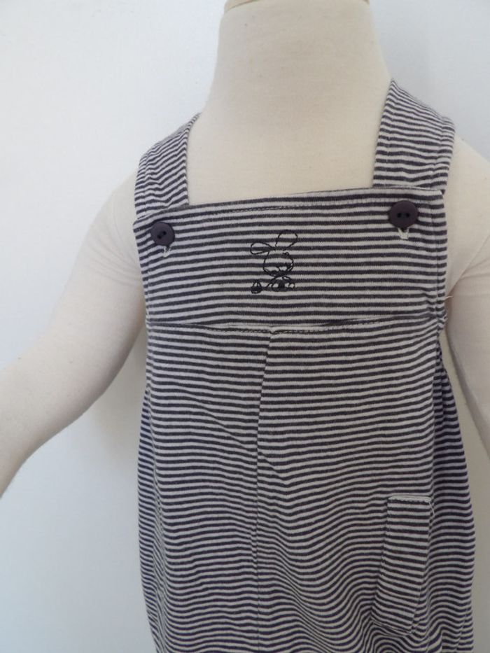 Salopette rayures -in extenso - 12 mois - photo numéro 2