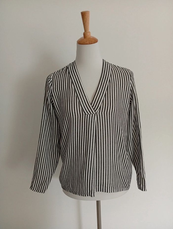 Karl Marc John- chemise à rayures taille S | noir et blanc
