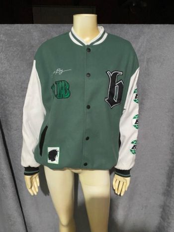 Veste verte et blanche  femme  vintage boohooman taille M