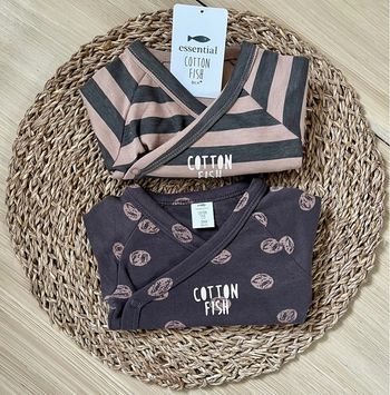Lot bodies croisés Cotton Fish