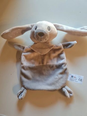 Doudou. Gris. ykou. Lapin.