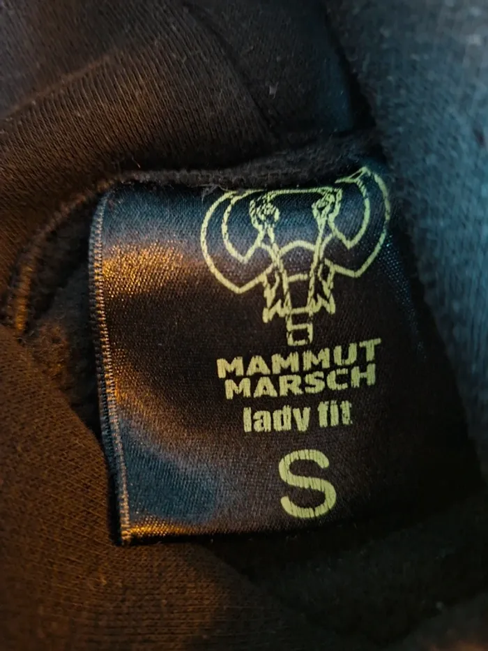 Sweat à capuche Mammutmarsch noir logo jaune - photo numéro 4