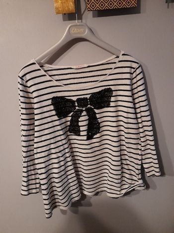 Tee-shirt manches 3/4 camaïeu