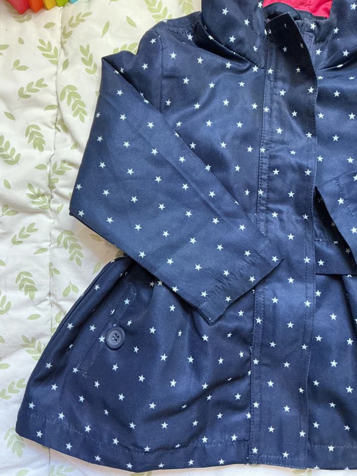 coupe vent à capuche marine motifs étoiles lupilu 18/24 mois - photo numéro 4