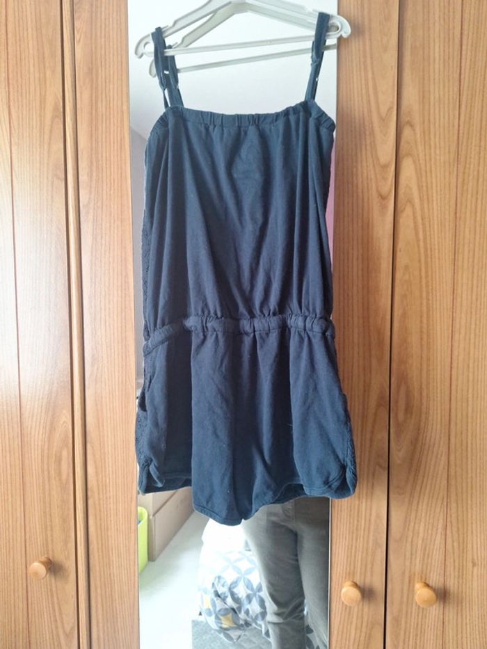 Combi short à bretelles marine - photo numéro 2