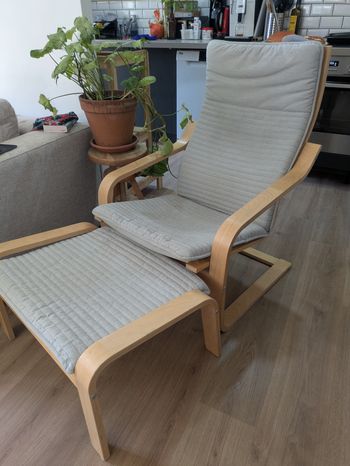 Fauteuil/chaise IKEA et repose pied