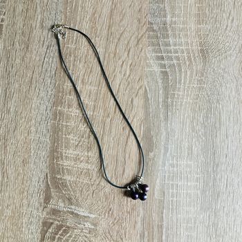 Collier noir & violet 🌿