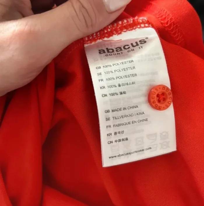 Abacus polo t-shirt haut homme sport golf rouge  homme taille L - photo numéro 3