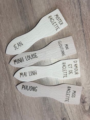 Spatules à raclette personnalisée 