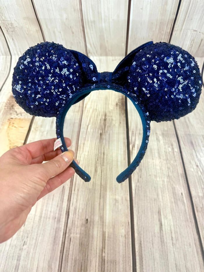 Ears (serre tête) oreilles de Minnie à sequins bleu marine Tokyo Disneyland - photo numéro 10