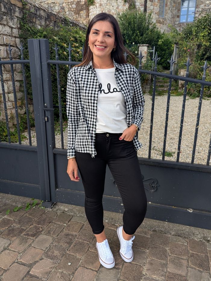 Chemise à carreaux Dinard noir/blanc
Taille S/M - photo numéro 2