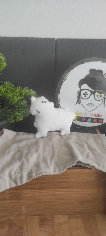 Doudou plat mouton blanc marron taupe nœuds baby wells lange noeud beige noir