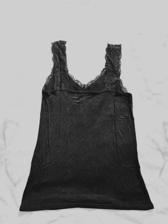 Débardeur Noir bretelle en dentelle- 38/M - photo numéro 3