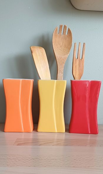 Pots / vases coloris seventies