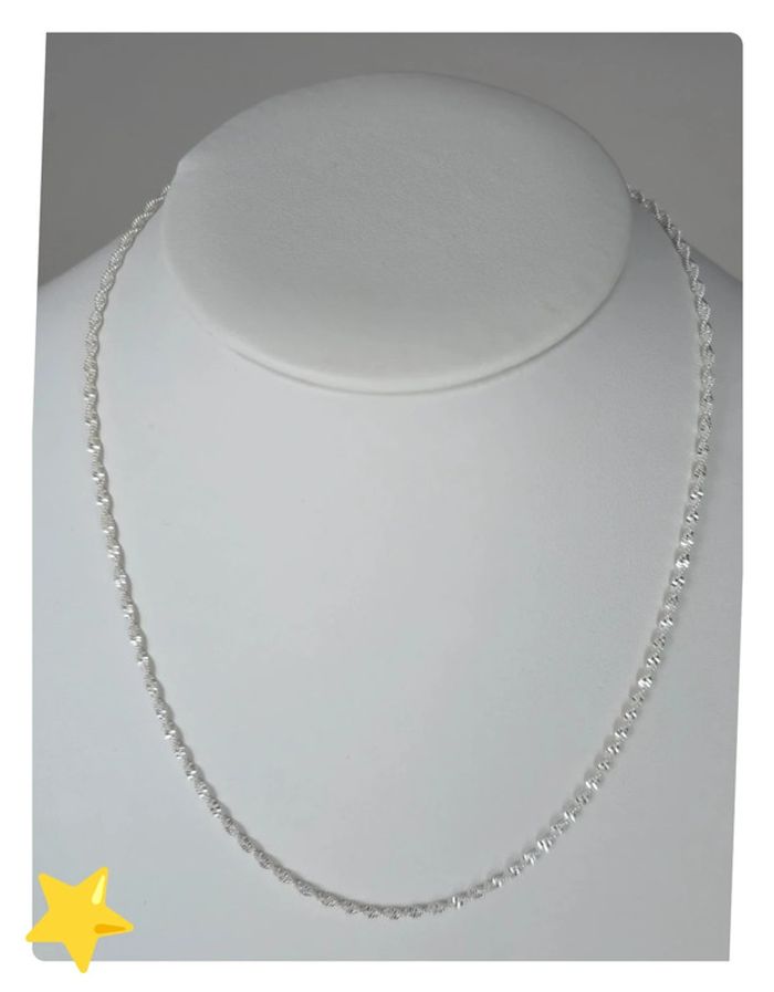 Collier maille Torsadé 2mm 40cm - photo numéro 7