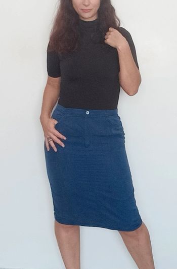 Jupe mi longue chic taille 42
