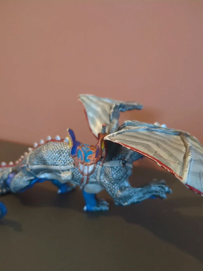 Figurine Dragon destrier argent papo - photo numéro 4