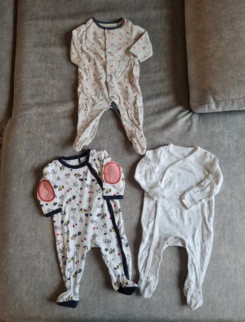 Lot de 3 pyjamas coton 3 mois