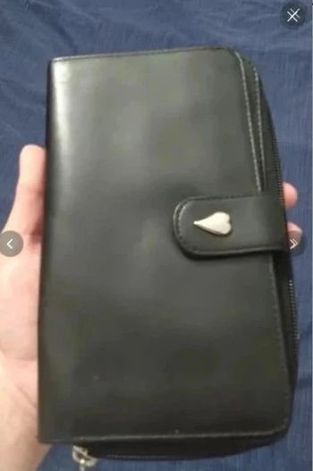 Porte feuille Lancaster en cuir noir compagnon