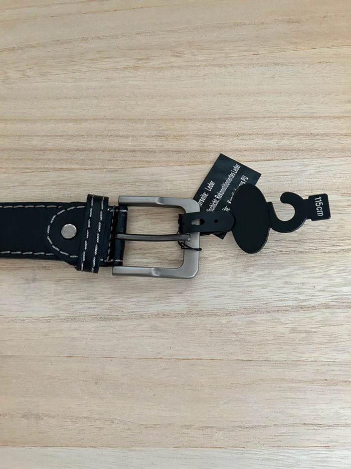 Ceinture en cuir noir taille 115 - photo numéro 3