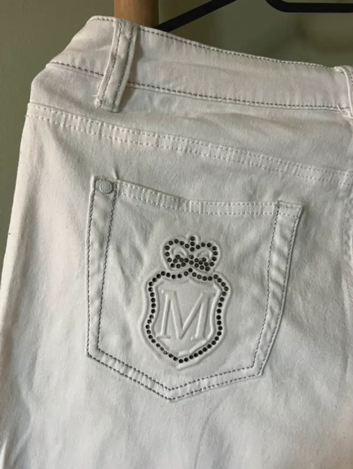 Jean slim blanc Morgan – taille M, coupe ajustée - photo numéro 7