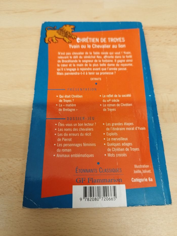 CHRÉTIEN DE TROYES
Yvain
ou le Chevalier ay lion
Présentation et dossier-jeu par Marie-Louise Astre - photo numéro 2