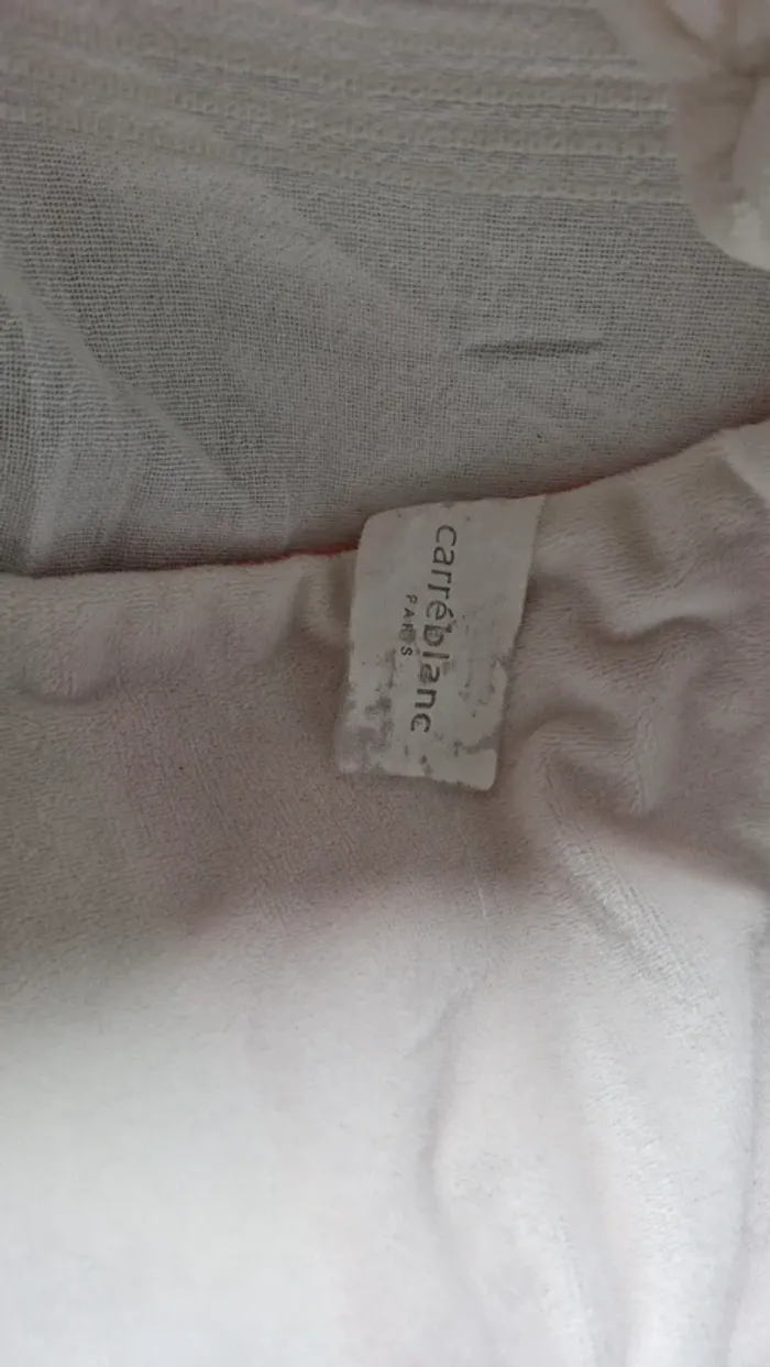 Doudou plat Faon /biche carré blanc - photo numéro 6