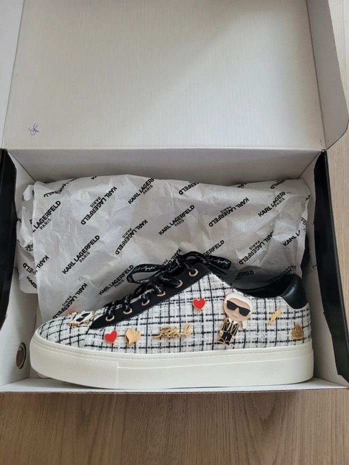 Baskets en toile Karl Lagerfeld modèle "Boucle pins sneaker" - photo numéro 9