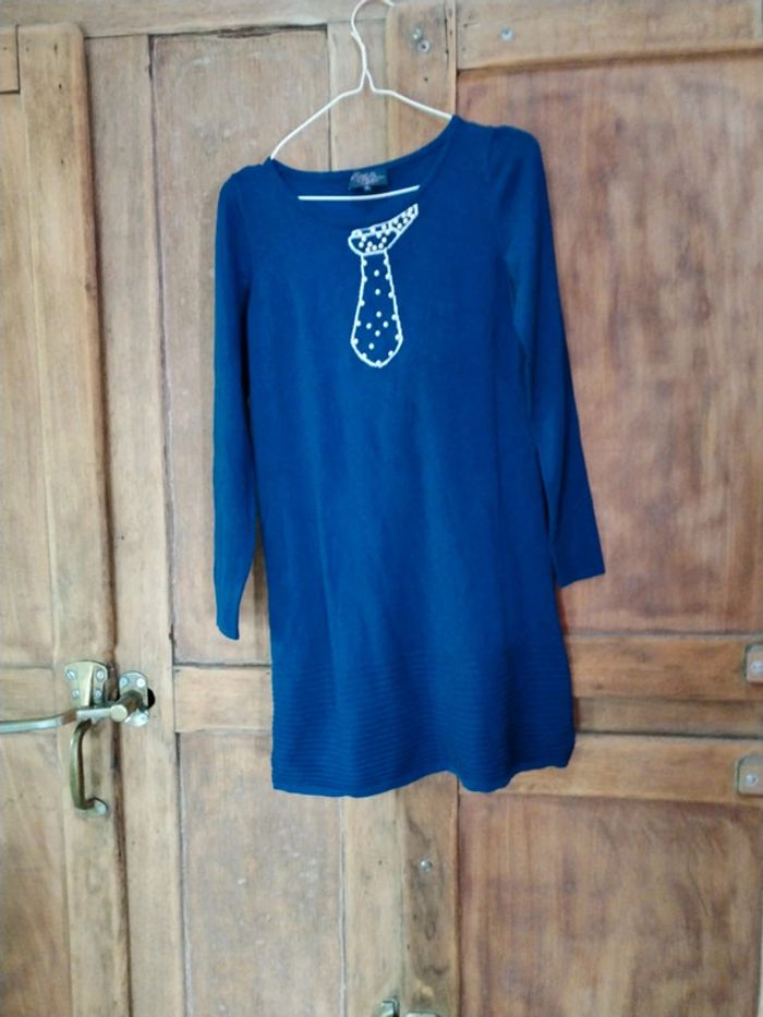 Robe tricot bleue