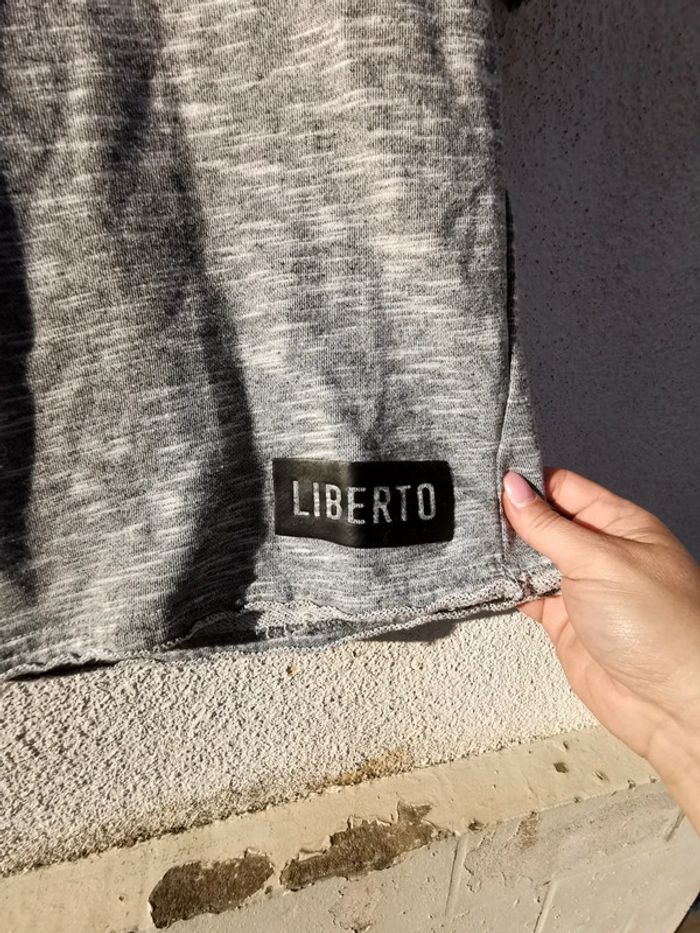 Sweat gris manches courtes liberto - photo numéro 5