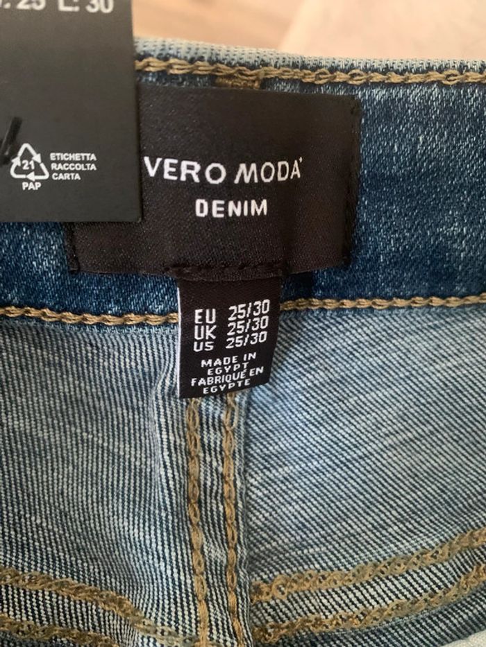 Jean vera moda taille XS bleu foncé straight - photo numéro 5
