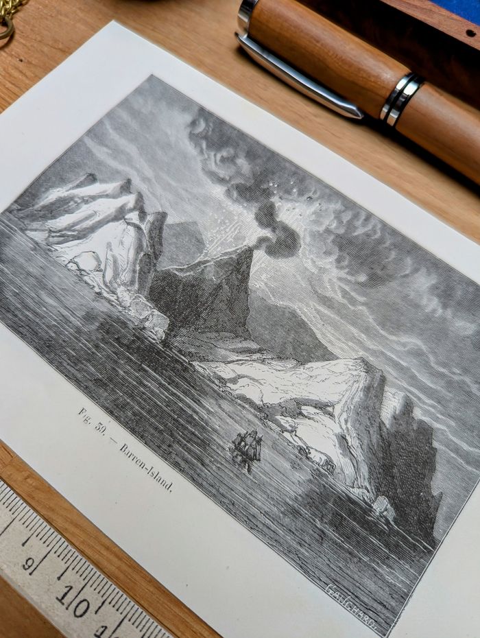 Imprimée en 1868, L'île Barren, océan indien. Original Vintage Authentique - photo numéro 9