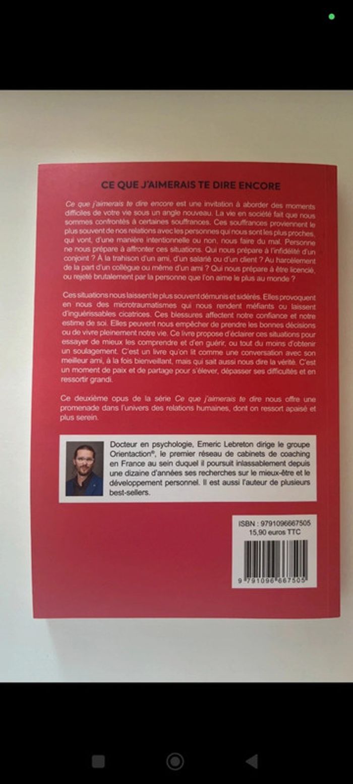 Ce que j'aimerais te dire. Ce que j'aimerais te dire encore - photo numéro 5