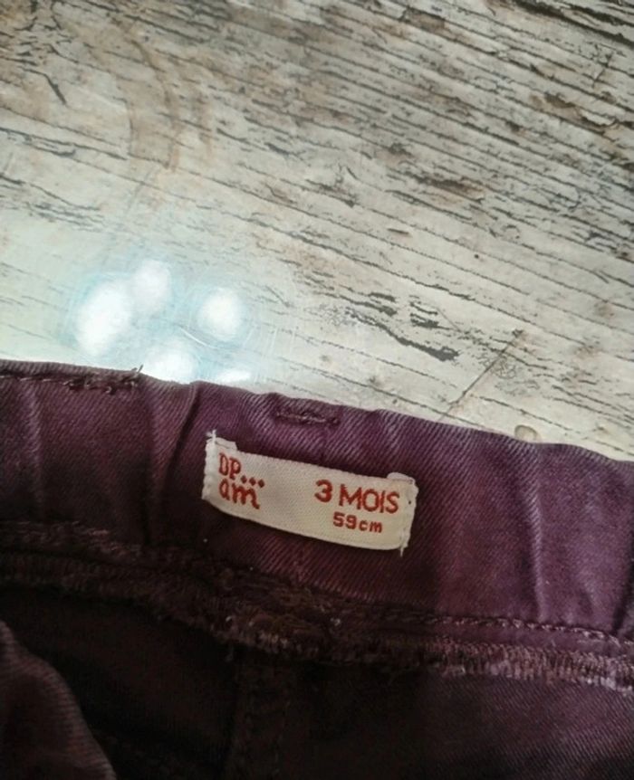 Joli pantalon en jeans fille 3 mois DPAM - photo numéro 4