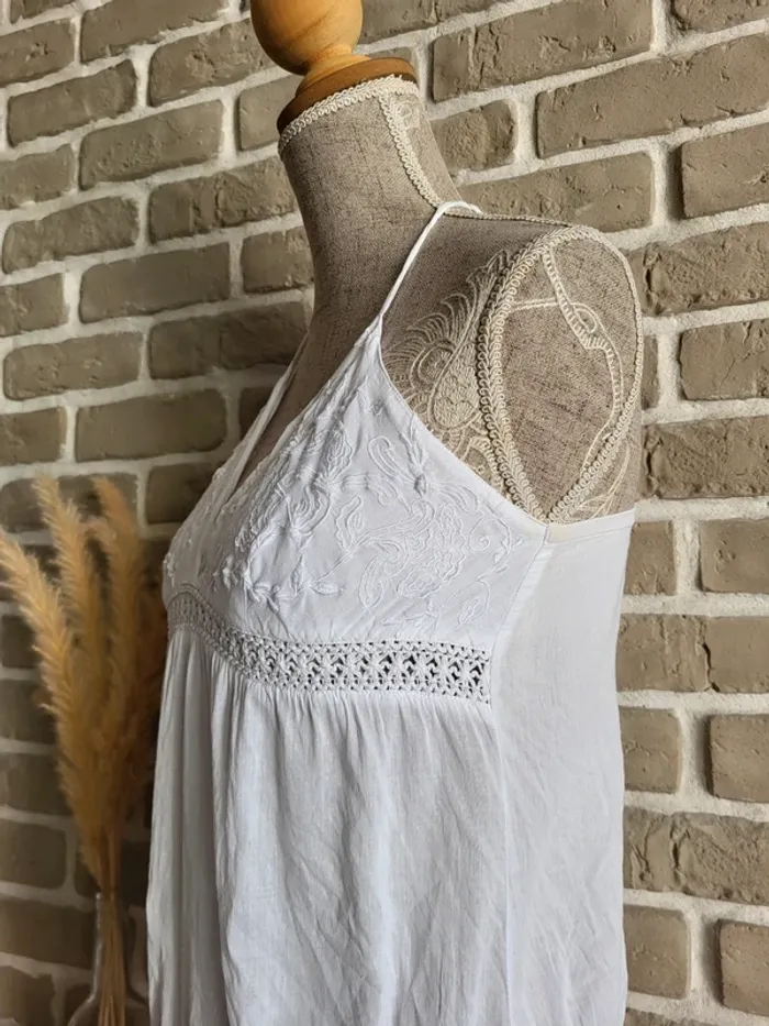 Top dos nu bohème en coton brodé Pimkie - photo numéro 11
