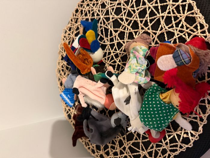 marionnettes à doigts bois tissu - photo numéro 6