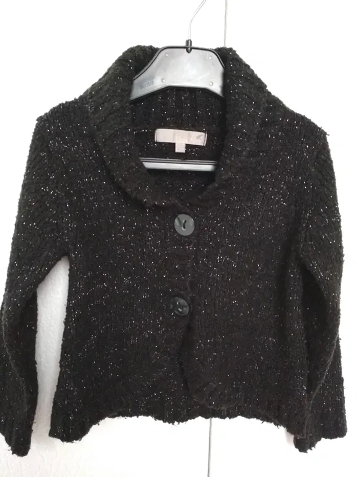 Gillet noir pailleté 3 ans
